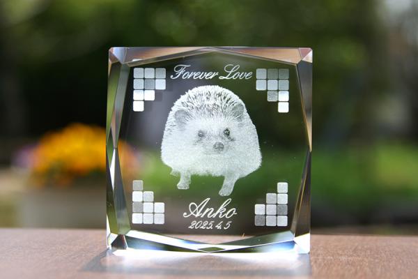 YOB025 スクエア16面カット 2D加工ペット位牌