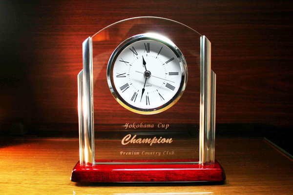 YOB072　置き時計 ピアノウッド 27フォルム