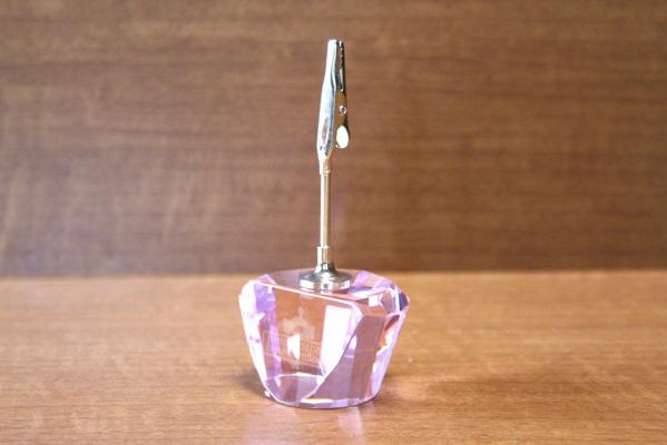 YDE008PK　ダイヤカットメモクリップ ピンク