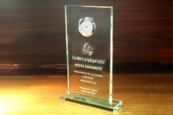 YTR006　FLスクエアスタンド時計